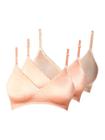 Kit com 3 Sutiãs sem Aro e sem Bojo Poás Demillus 61411