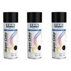 Kit com 3 Tinta Spray Preto Fosco Alta Temperatura 350ml