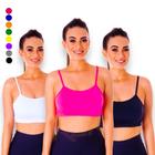 Kit com 3 Tops Fitness Slim Sutiã Esportivo Corrida Academia Yoga Pilates ALÇA FINA 641 - Iron