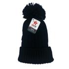 Kit Com 3 Toucas De Inverno Redstar Winter Com Pompom Gorro De Lã Tricot Frio Preto