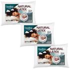 Kit com 3 Travesseiros Látex Natural Extra Alto