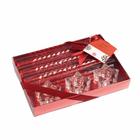 Kit Com 3 Velas E 3 Porta Velas Vermelha - KIT C/6 PC - Cromus: 1697372