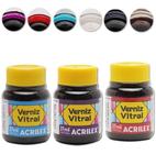 Kit Com 3 Verniz Vitral Acrilex 37 Ml