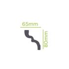 Kit com 30 Barras Rodateto de Poliestireno 8cm X 65mm Liso 60m
