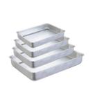 Kit Com 4 Assadeiras Aluminio Altas Retangulares N2 N3 N4 N5