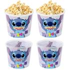 Kit com 4 Baldes de Pipoca Filme Lilo Stitch 2.1 Litros Original Plasútil