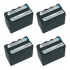 Kit com 4 Baterias NP-F970 para Iluminadores LED F960/F970 t