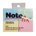 Kit Com 4 Blocos Post-It Adesivos Cores Sortidos 38x50mm Notefix