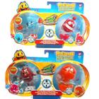 Kit Com 4 Bonecos Pac Man Panic Spinners Giratório Bandai