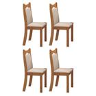 Kit com 4 Cadeiras para Sala de Jantar Mdp/mdf Dalas