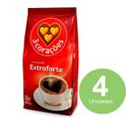 Kit Com 4 Café Torrado e Moído 3 Corações ExtraForte 500g