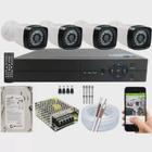 Kit com 4 Câmeras + Dvr Full Hd 4 Ch