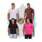 kit com 4 camisas gola polo piquet robles masculina P M G GG