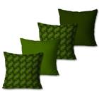 Kit com 4 Capas de Almofadas Decorativas Natal Xadrez Verde - PS Decor