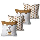 Kit com 4 Capas de Almofadas Decorativas Páscoa Choco Lovers - PS Decor