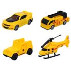 Kit com 4 Carros de Engenharia para Montar - Brinquedo Educacional DIY