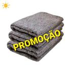 Kit com 4 cobertores solteiro p/ doação, pets, mudanças, forração de piso.