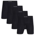 Kit com 4 Cuecas Boxer Long Leg Sem Costura Ajuste ao Corpo Lupo