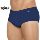 Kit Com 4 Cuecas Slip Normal Básica Zorba Masculina Adulto 100% Algodão