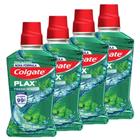 Kit com 4 Enxaguante Bucal Sem Álcool Colgate Plax Fresh Mint 250ml