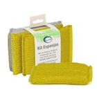 Kit Com 4 Esponja De Limpeza Multiuso Limpezas Delicadas - Interponte