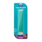 Kit com 4 Lápis Grafite Verde HB Nº2 com Borracha