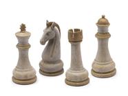 Estatuetas Rei, Rainha E Cavalo – Peças Decorativas De Xadrez – Decoração –  Preto - Capital Decor