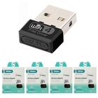 Kit com 4 Placas de Rede Wireless Antena USB sem fio Shinka