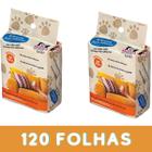 Kit Com 4 Refil Para Rolo Adesivo Tira Pelos De Roupa 120 Folhas