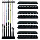 Kit com 4 Suportes Organizadores Varas Pesca 7 Lugares Parede Rack Expositor