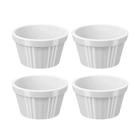 Kit com 4 Tigelas Ramekin Uno 90ml Branca Brinox 10161/0007