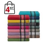 Kit Com 4 Toalhas De Banho Algodão Banhão Macia Grande