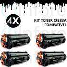 Kit Com 4 Toner Compatível Para Cf283a CF283A 283A 83A M125 M201 M225 M127FN M127FW - PREMIUM