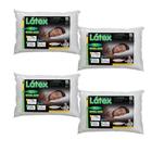 Kit com 4 Travesseiros Extra Alto Látex - Com Capa Removível
