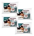 Kit com 4 Travesseiros Látex Natural Extra Alto