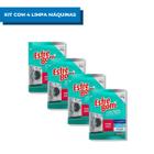 Kit com 4 Unidades Esfrebom Limpa Máquina 80g Remove Residuos Lavador Elimina Maus Odores