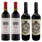 Kit com 4 Vinhos Tintos Argentinos Norton e Cordero 750ml