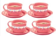 Kit com 4 xícaras 150ml cada Cupcake Soft Candy Rosa Tupperware