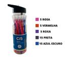 Kit com 45 Canetas CIS Spiro Caneta Ponta Fina 0.7