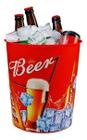 Kit Com 5 Balde De Gelo Para Cerveja Vermelho 7 Litros Bar Usual