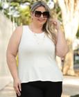 Kit Com 5 Blusas Plus Size Regata Elegante Feminina Atacado