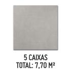 Kit com 5 Caixas de Porcelanato Esmaltado York SGR 87,7x87,7 Caixa 1,54m² Cinza Portinari
