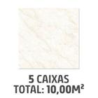 Kit com 5 Caixas Pisos Lago Caixa 2,00m² 45x45cm Bege