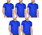 Kit com 5 Camisas Camisetas Blusas Baby Looks T-shirts Masculina Feminina Slim Básica 100% Algodão