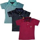 Kit com 5 Camisas Gola Polo Infantil 1 a 10 anos