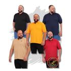 kit com 5 camisas gola polo piquet plus size com bordado robles G1/G2/G3 polo clásica