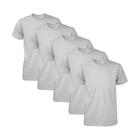 Kit com 5 Camisetas Masculina Dry Fit Part.B Cinza