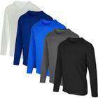 Kit com 5 Camisetas Masculinas UV Proteção Solar UV50+ Slim Fitness