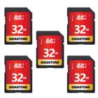 Kit com 5 Cartões SD Gigastone 32GB - SDHC UHS-I U1 Classe 10