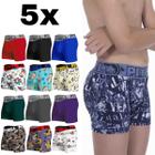 Kit Com 5 Cuecas INFANTIL Kids Masculina Boxer Pitbull Atacado